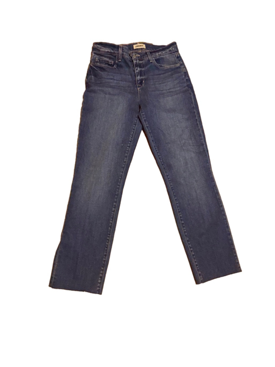 L'AGENCE Denim - Preowned, Women's L'Agence Sada High-Rise Straight Crop Jeans, medium blue , 25